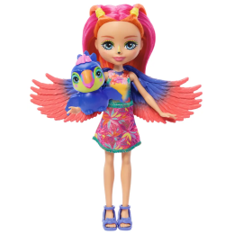 Кукла Enchantimals Sunshine Beach Триппи Тукан и питомец Канопи