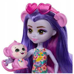 Игровой набор Enchantimals Sunshine Beach Обезьяна Мэгги с питомцем